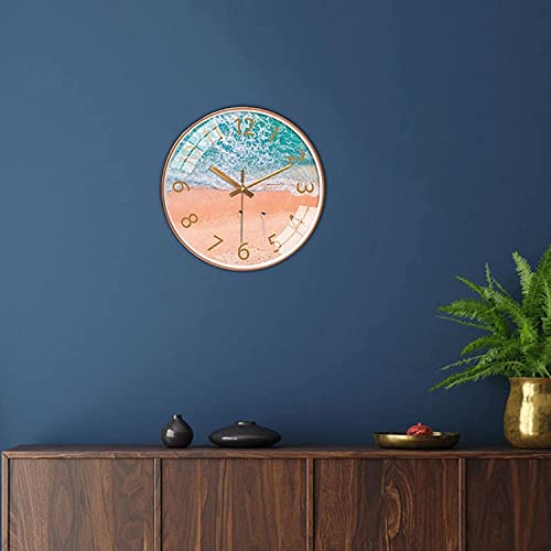 Image of Wall Clock 12 inch Silent Quartz Decorative Wall Clock Non-Ticking Classic Digital Clock Battery Operated Round Easy to Read Handheld Complete Home /Kitchen /Bedroom (416)