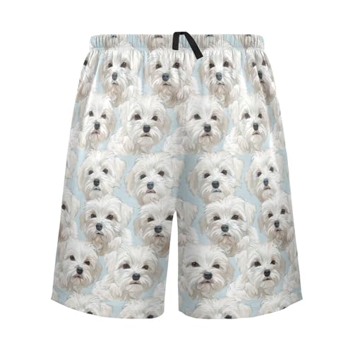Men's Pajama Bottoms, Colorful Pattern Sleep Pajamas Shorts Sleepwear Lounge Wear Short Pants