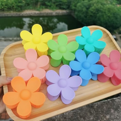 Pinzas para cabello flores grandes 8 piezas miniatura 6