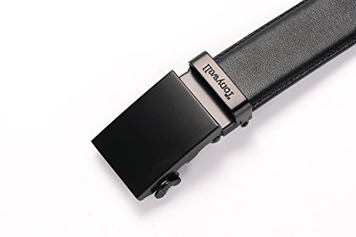 Tonywell - Cintura a cricchetto da uomo, in vera