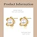 LOOYUUPEE Pearl Earrings for Women 14K Gold plated Flowers Pearl Studs Freshwater Cultured Pearl Handmade Jewelry Gift for Mom Lover Her (14K Gold Plated)