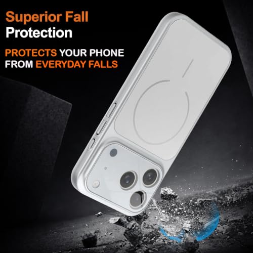 Image of SHINESTAR iPhone 17 Pro Case - Premium Shockproof Protective Cover, Wireless Charging Compatible, Slim & Durable Luxury Back Cover with Camera Protection (Silver)