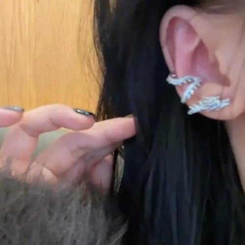 1 Pair Non-pierced Dragon Ear Cuffs,Ear Cuff Non Piercing Helix Cartilage Clip on Wrap Earrings,Ear Cuff Earrings for Women Men2
