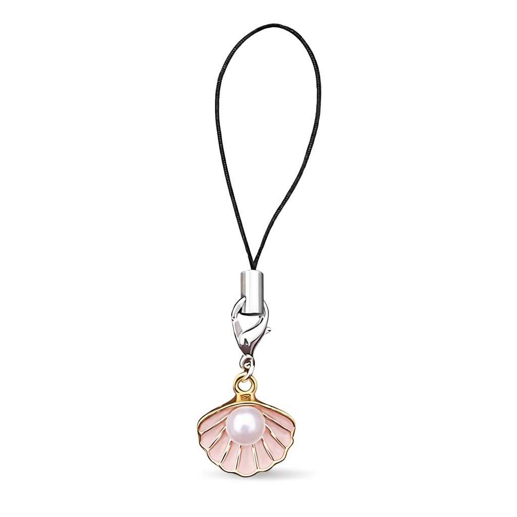 Cute Shell Pearl Mobile Charm for Phone | Aesthetic Seashell Pendant Keychain | Korean Style Bag Charm Accessory for Girls & Women-image-32