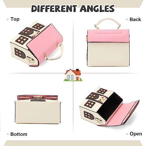 Bolso Tote con forma de casa para mujer miniatura 4