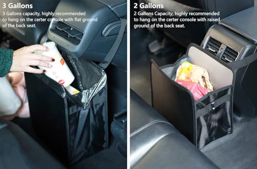 Bote de basura plegable de 2 galones Ginsco cubo basura coche camping 4