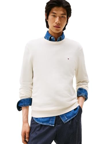 Tommy Hilfiger Men's Cotton Solid Crew Neck Sweater