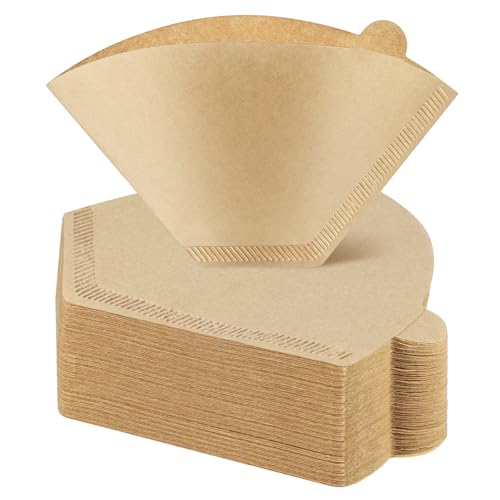 120 Count 4 Cone Coffee Filters 8-12 Cups, Disposable Natural Coffee Filters 4 Cone Paper Unbleached 4 Filters Paper Compatible with Ninja, Drip and Pour Over Coffee Maker