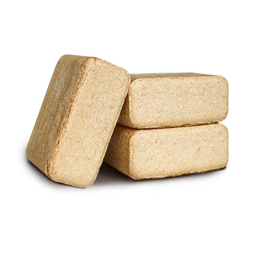 JSM-Brennholz - Kiefer Holzbriketts - 2 Pakete, 12 Briketts im Paket