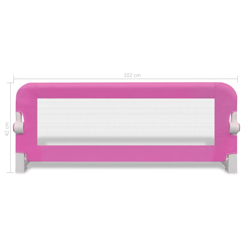 Kleinkind Bettschutzgitter 2 STK Rosa 102x42 cm klappbar mit Netzgewebe Bettschutzgitter für Kinderbett Babybett Elternbett Sturzschutz Absturzsicherung Sicherheit beim Schlafen
