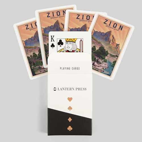 Baraja de Poker Zion National Park Lantern Press miniatura 6