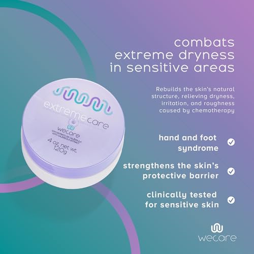 WeCare Extremecare Super Moisturizer for Sensitive and Dry Skin - Chemo Support Cream - Dermatological Care for Oncology Patients - Radiation Relief and Comfort - 4.23 oz