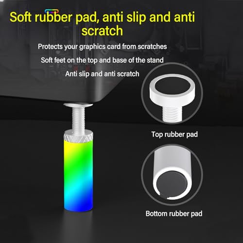 Soporte Ajustable para GPU con ARGB Zopsc blanco miniatura 4