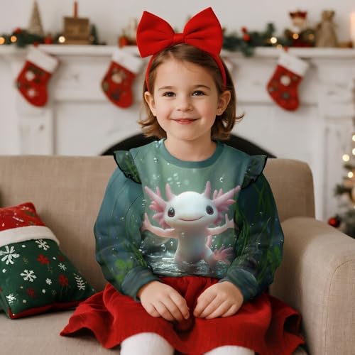 Guinea Pig Toddler Sweatshirt Girls Long Sleeve Ruffle Pullover 1-8 T Tops2