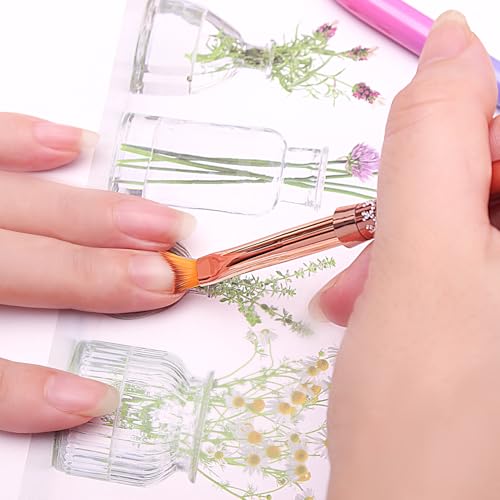 Image of 1pc French Nail Brush Acrylic Nail Art Brushes Rose Gold Nail Pen Nail Design Brush French Tip Brush for Nails Nail Polish Brushes French Manicure Brush