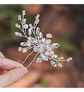 Easedaily Bride Wedding Hair Pins Silver Rhinetsone Rhinestone Hair Pieces Crystal Bridal Hair Ac...