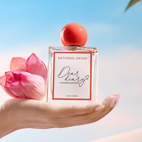 Image of Dear Diary by Rashmika Mandanna - National Crush Luxury Perfume for Women - Long-Lasting Floral Eau de Parfum with Mandarin, Lemon, Sandalwood, Musk & Amber Notes - Premium All Day Wear - 100ml