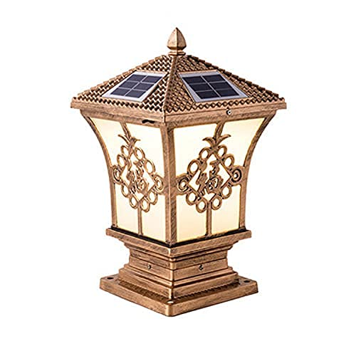 Europejski styl antyczna lampa kolumnowa willa ściana drzwi zewnętrzne Solar Garden 220IP55 ochrona przed rdzą wodoszczelna solarna lampa kolumnowa LED Przestrzeń: wspólny dziedziniec