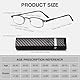 Amorays Schmal Lesebrille mit Ultraleichtem Herren Damen metal Anti-Blaulicht Lesebrillen mit reisen tragbar Rechteck Brillenetui 8010(Schwarz,+1.00)
