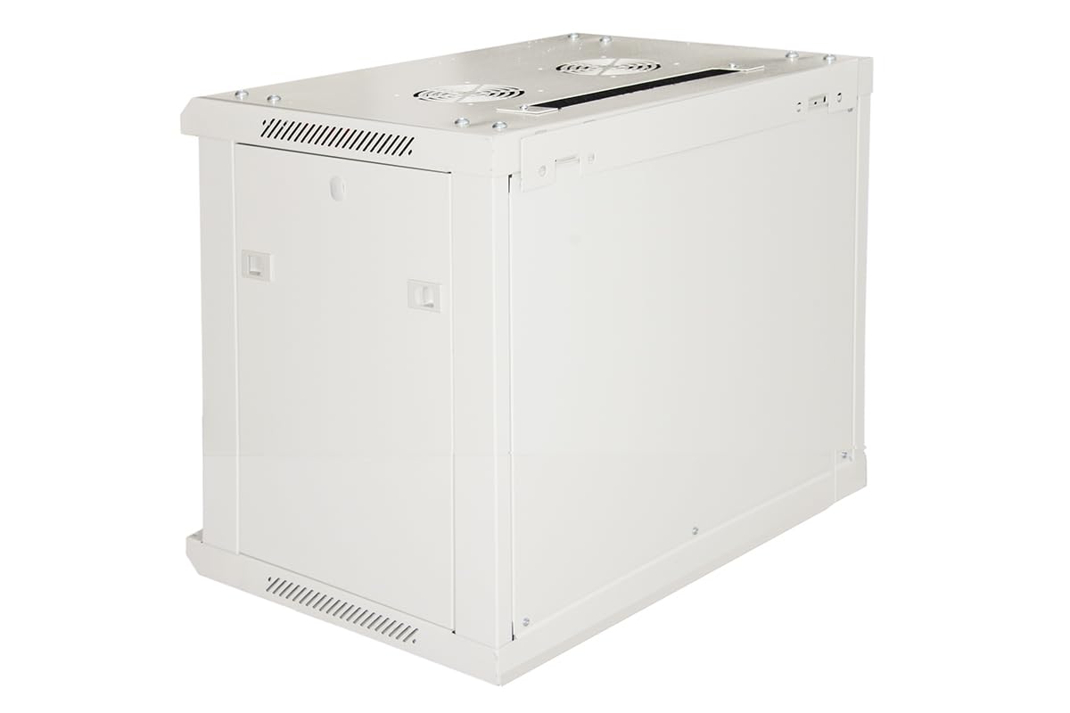 Armoire Rack 19" 6 unités murales (a) 370 x (L) 600 x (p) 450 Gris démonté Porte Verre