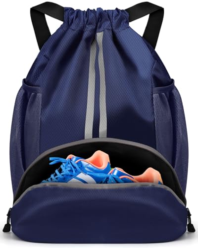 BROTOU Turnbeutel Fußballtasche Rucksack mit Kordelzug...