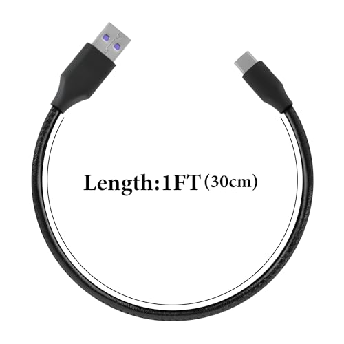 Image of GEEKRIA USB Earbuds Short Charger Cable Compatible with Bose Ultra Open, Earbuds II, Sleepbuds II, USB-C to USB-C Replacement Power Charging Cord (1ft / 30cm 2Pack)