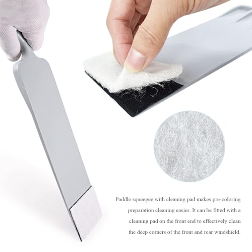 Image of Yourkar Car Paddle Squeegee, Flat Long Handle Window Tint Film Installation Tools, Paddle Scraper for Car Front and Rear Windows Glass Cleaning, Universal Car Accessories