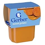 Gerber Stage 2 Baby Food, Sweet Potato Puree Tubs, No Added Salt, No Artificial Colors or Flavors, Baby Puree, 16-Pack