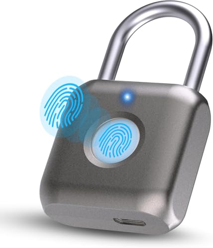 Anweller Fingerabdruck Vorhängeschloss Smart Schloss Klein für...