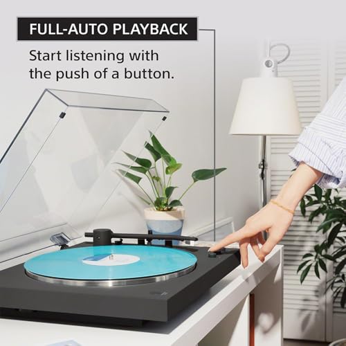 Image of Sony PS-LX3BT Full Auto Playback Turntable with Bluetooth Connectivity, Black Bundle with Audio-Technica AT-SP3X Bookshelf Speakers and Deco Essentials CPS Exclusive 2 YR Protection Pack