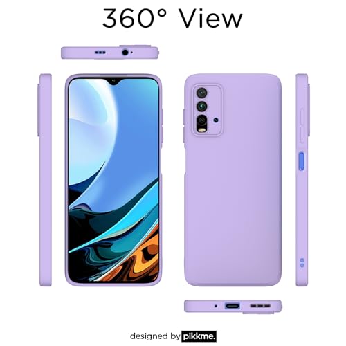Image of Outlouders Back Cover for Redmi 9 Power /Poco M3 | Camera Protection | Durable Soft Matte Silicone Bumper Case (Purple)