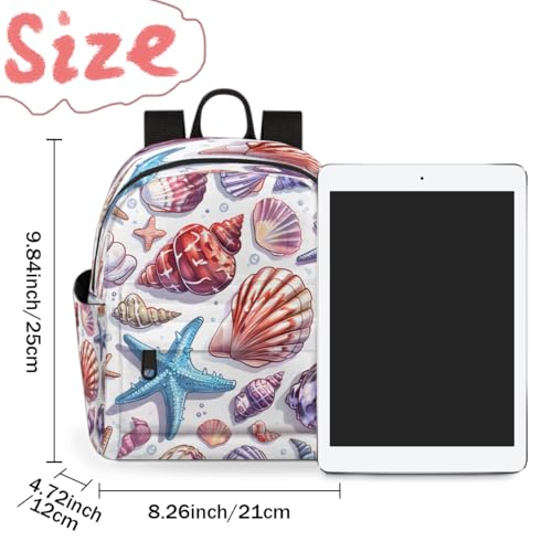 Starfish Shell Conch Backpack for Women Large Capacity with Adjustable Pressure Relief Strains Lightweight Travel Backpack for Work Travel Casual Gifting4