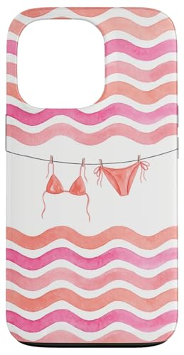 Preppy Pink Bikini �� �g �R�[�X�^�� �r�[�` �K�[���[ �o�P�[�V���� ���� ���܂��� �s���N �C�ӕ� �X�}�z�P�[�X iPhone 13 Pro �p
