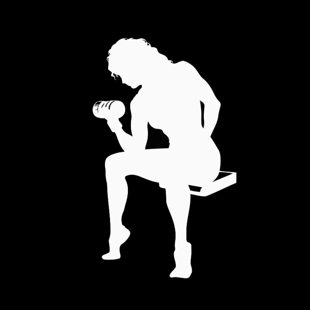 Car Sticker9.9 * 16.5Cm Personalized Custom Women'S Fitness Car Stickers Reflective Vinyl Decals Cartoon