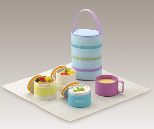Amazon｜サーモス 【ボトル型弁当箱】 フレッシュランチボックス 3段式