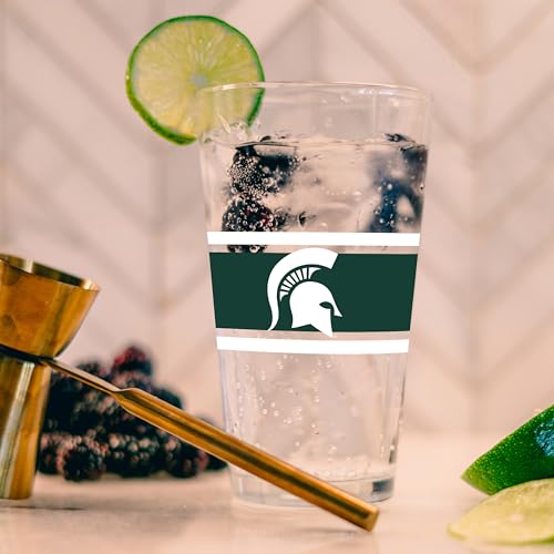 Image of Logo Brands NCAA 16 oz Pint Glass - Durable Glass With Bold Team Color- Chip-Resistant Rim Drinkware For Fans, Tailgates, Home Bars & Everyday Use