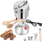 500g Getreidemühle Elektrisch, Elektrische Getreidemühle Edelstahl Mühle mit 28000rpm Starker Motor High Speed, Mühle Elektrisch 30s Feinmahlung für Gewürz Mais Küchengetreide