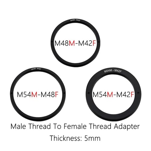 Anillo adaptador de telescopio M48 a M42 de aleación de aluminio mecanizado CNC 2