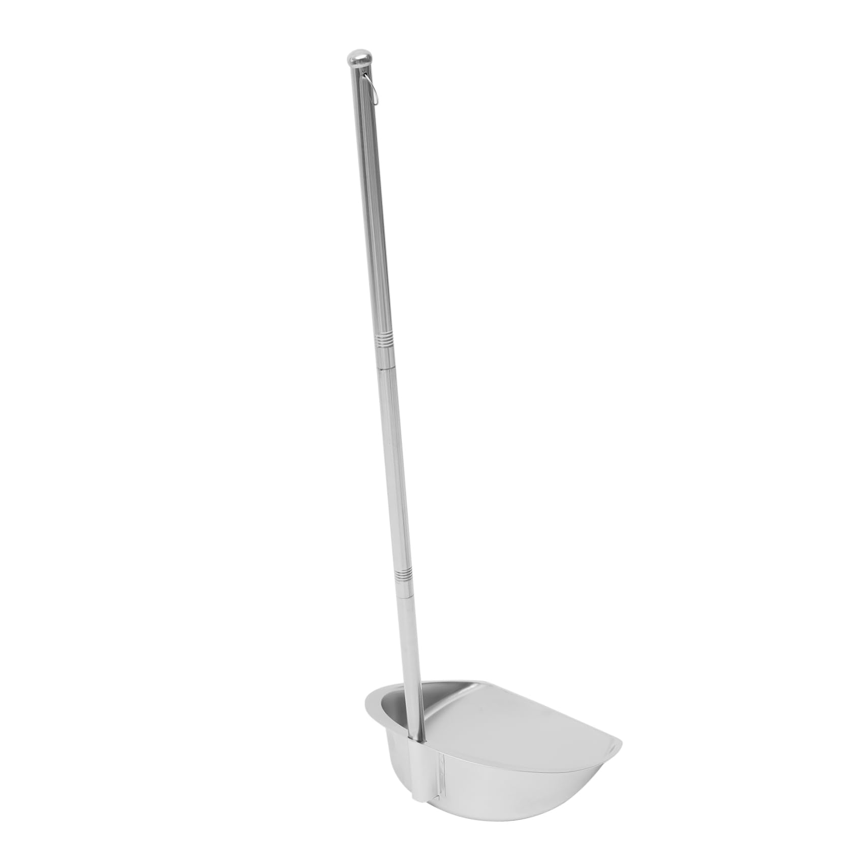 Recogedor de Basura de Acero Inoxidable con Mango Largo | Plata, Apertura Amplia y Diseño Vertical, Ligero Gran Capacidad para Casa y Cocina