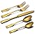 Alata Kate Gold Tumbled 40-Piece Silverware Set