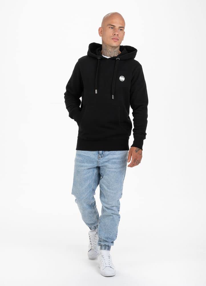 Pit Bull West Coast bluza z kapturem Small Logo 21 czarna, czarny, M