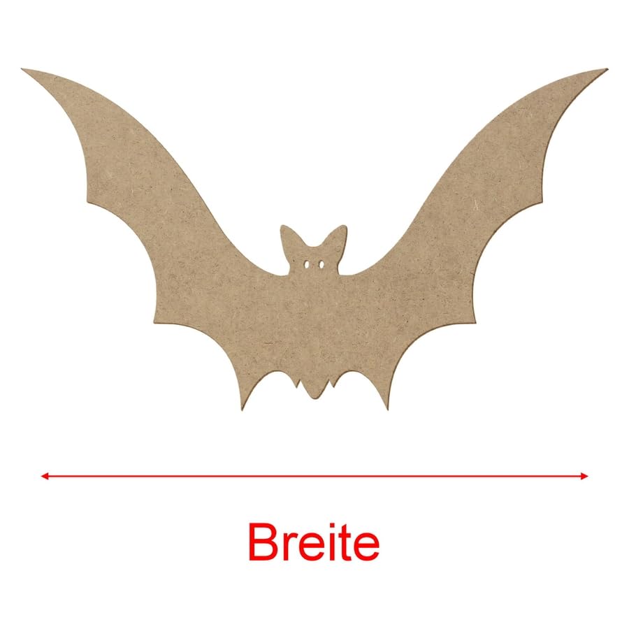 MDF Holz Fledermaus V1 - Deko Basteln 5-50cm, Pack mit:25 Stück, Breite:9cm breit