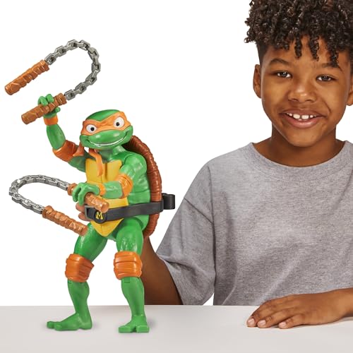 Teenage Mutant Ninja Turtles: Mutant Mayhem Boneco gigante de Michelangelo de 30,5 cm da Playmates T