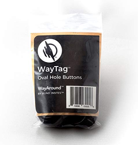 WayAround NFC Tag Buttons with Oval Hole, 25 Pack of WayTags, for WayAround Tag and Scan App