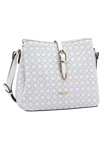 Chenson, Bolsa Feminina Chenson Transversal Tiracolo Média Original Cor:Off White