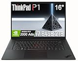 Lenovo ThinkPad P1 Mobile Workstation Laptop (16' FHD+, NVIDIA RTX 2000 Ada 8GB, Intel 14-Core i7-13800H, 64GB DDR5, 2TB SSD) 2 x Thunderbolt 4, Backlit, Fingerprint, 1080p IR Webcam, Win 11 Pro