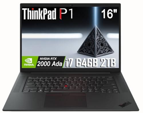 Lenovo ThinkPad P1 モバイルワークステーションノートパソコン (16インチ FHD+、NVIDIA RTX 2000 Ada 8GB、Intel 14-Core i7-13800H、64GB DDR5、2TB SSD) 2 x Thund