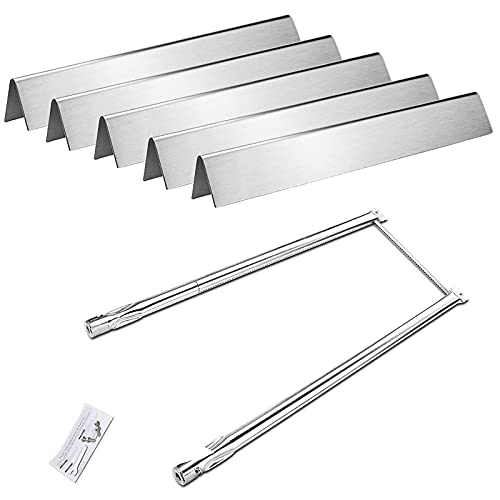 GFTIME 7507 Ersatzbrenner & 7535 Flavorizer Bars, Brennerabdeckung Brenner Ersatzteile für Weber Spirit E200 E210 S200 S210 Gasgrill mit seitlichen Brennerknöpfen,2009-2012