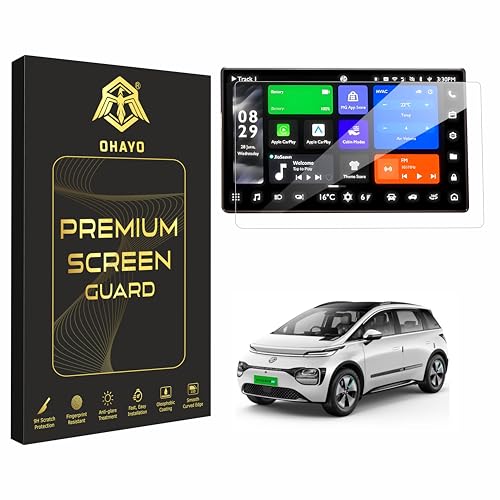 Image of OHAYO Military Strength Screen Protector For MG Windsor Ev 15.6 inch ,9H+ Hardness, Strong Protection, Full Screen Edge-to-Edge Cover, Scratch Resistant, Bubble-Free Install, Ultra HD Clarity,With installation kit