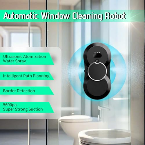 Robot Window Cleaner, 5600Pa Window Cleaning Robot Auto Dual Water Spray - Image 2
